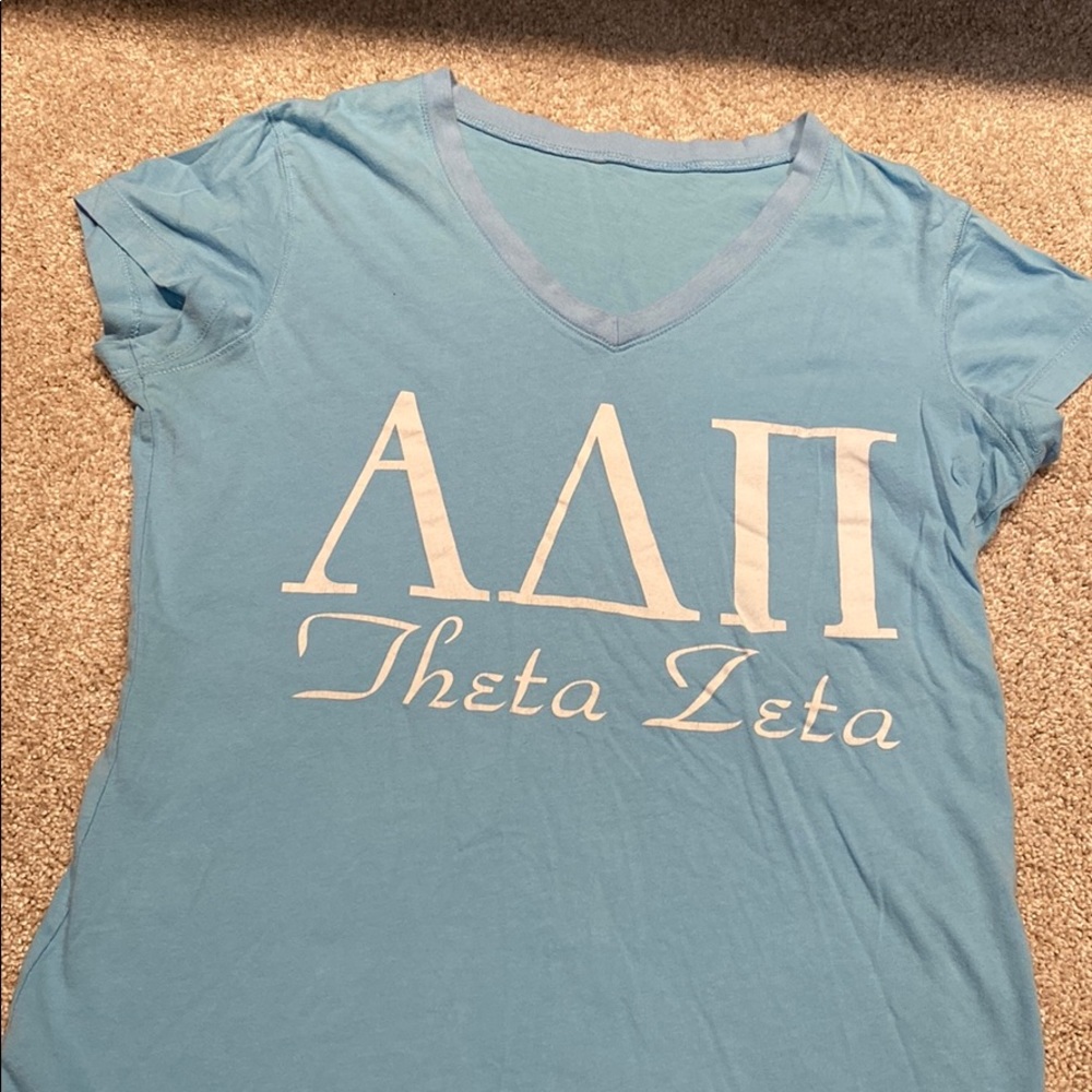 Blue ADPi V-neck Tshirt